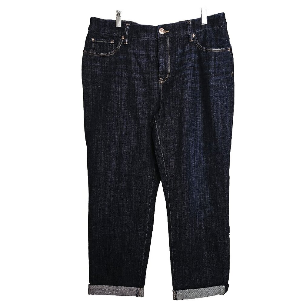 NWT CHICO'S Blue So Slimming Girlfriend Cropped Ankle Jeans Size 2 (12/14 L)